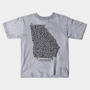 Georgia State Outline Maze & Labyrinth Kids T-Shirt